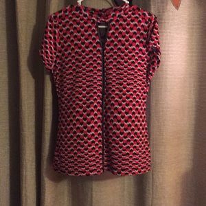 Red black and silver shirt